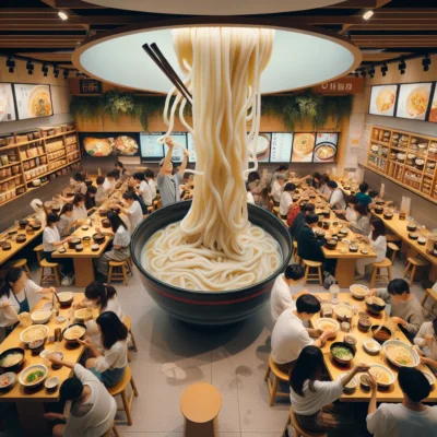 인천공항 사누끼보레, 1분만에 나오는 맛있는 우동