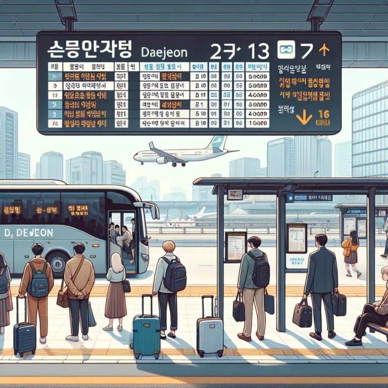 대전 인천공항 버스 예매 방법