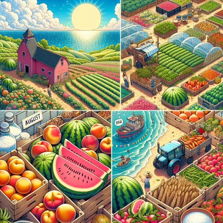 8월 제철 음식 (과일, 채소, 해산물)