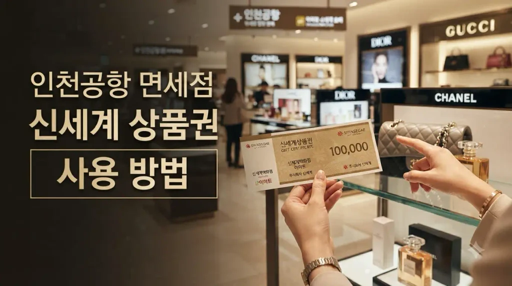 인천공항 면세점 신세계 상품권 사용 방법
