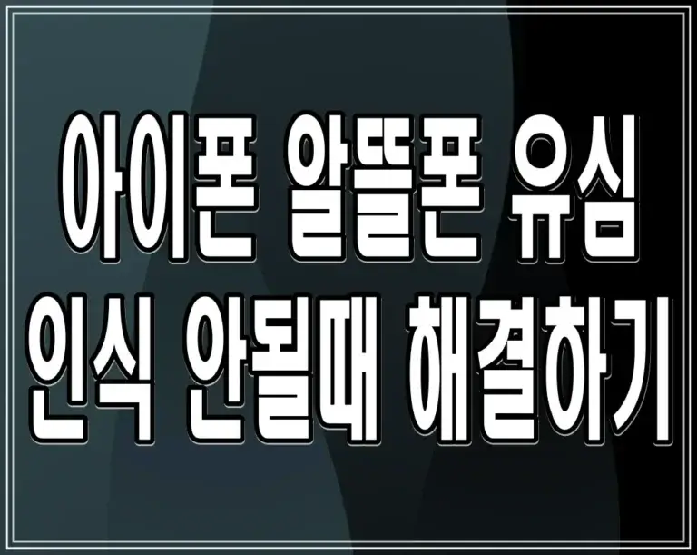 아이폰 알뜰폰 유심 인식 안될때 해결하기