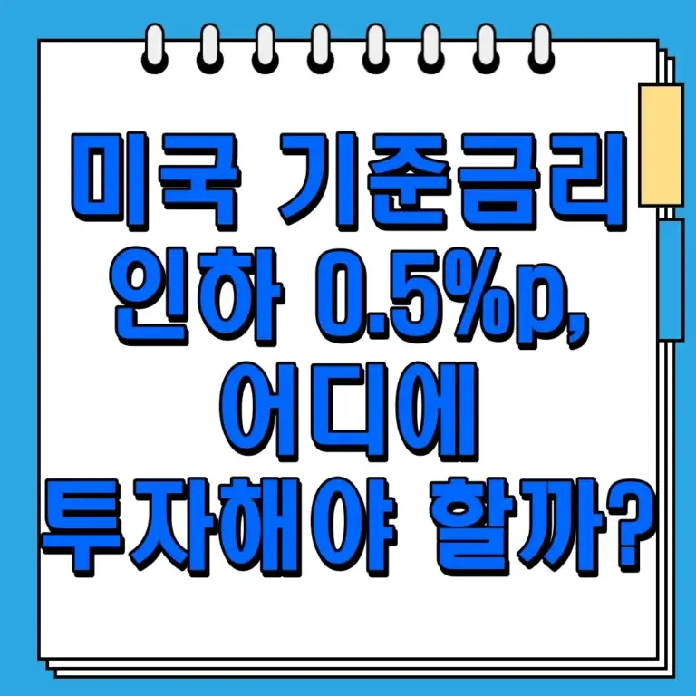 미국 기준금리 인하 0.5%p, 어디에 투자해야 할까?