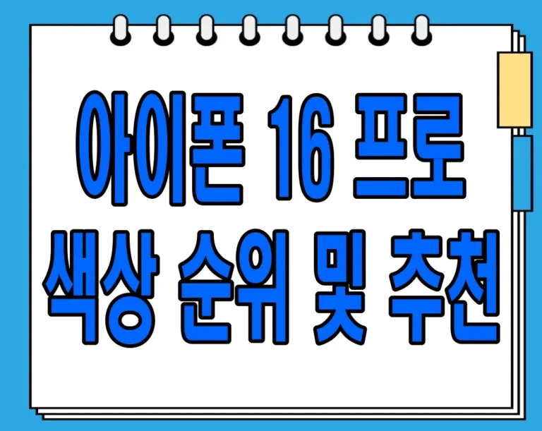 아이폰 16 프로 색상 순위 및 추천: 인기 색상 순위