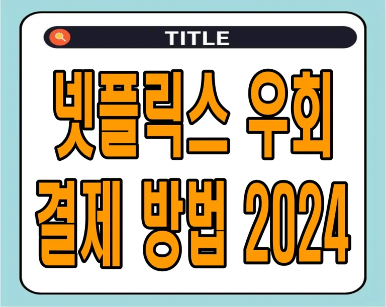 넷플릭스 우회 결제 방법 2024