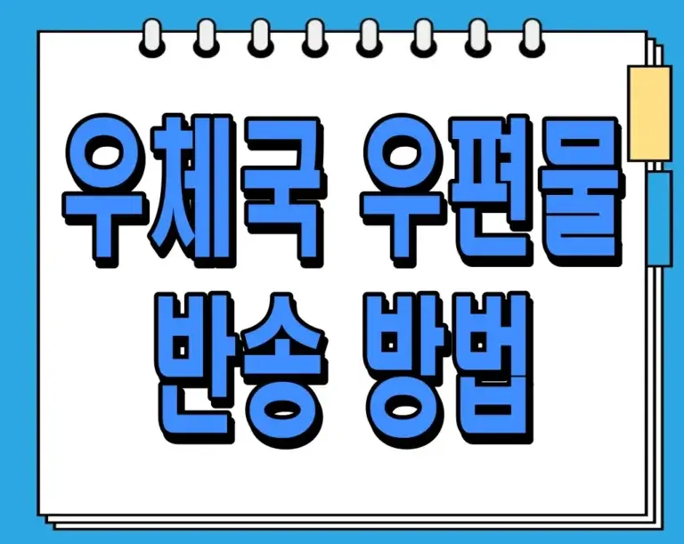 우체국 우편물 반송 방법 알아보기
