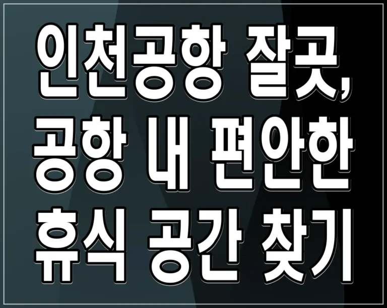 인천공항 잘곳, 공항 내 편안한 휴식 공간 찾기