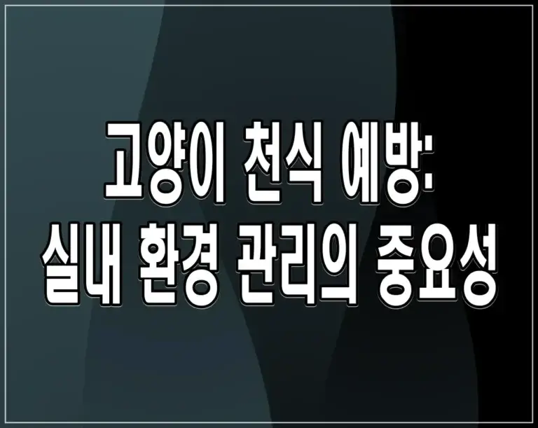고양이 천식 예방: 실내 환경 관리의 중요성
