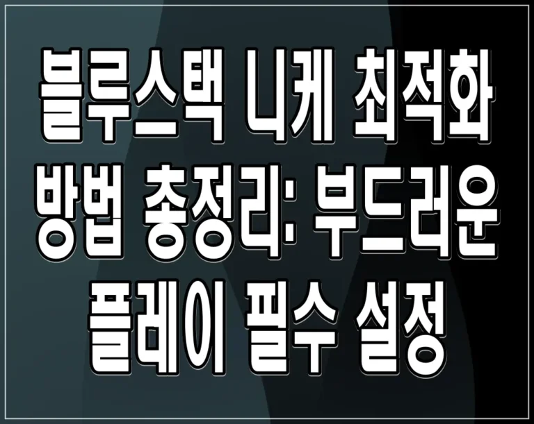 블루스택 니케 최적화 방법 총정리: 부드러운 플레이 필수 설정