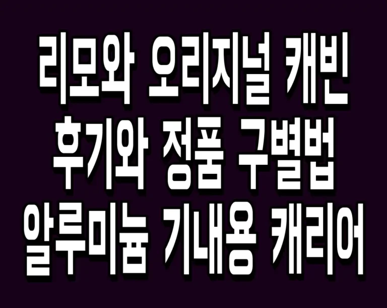 리모와 오리지널 캐빈 후기와 정품 구별법 알루미늄 기내용 캐리어