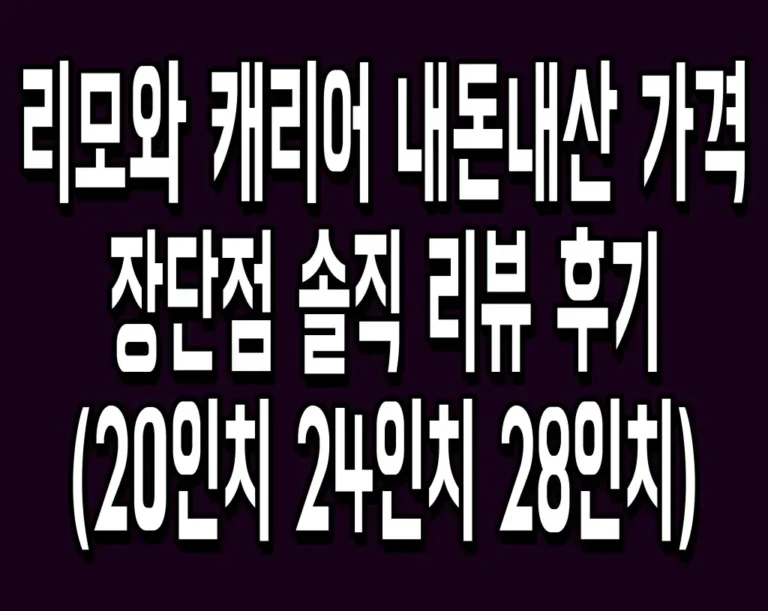 리모와 캐리어 내돈내산 가격 장단점 솔직 리뷰 후기 (20인치 24인치 28인치)