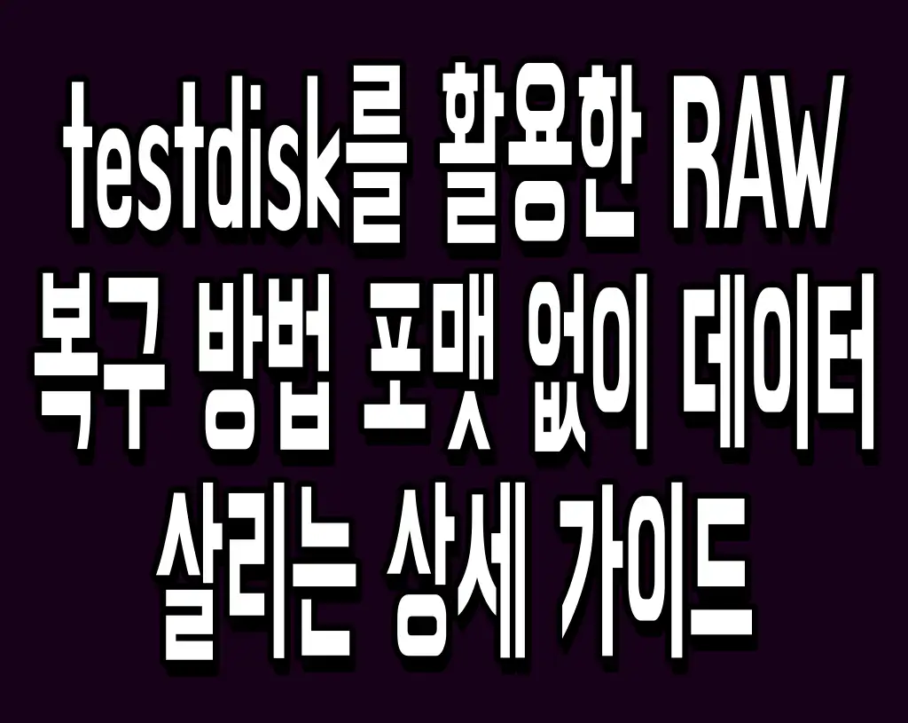 Testdisk RAW Testdisk raw