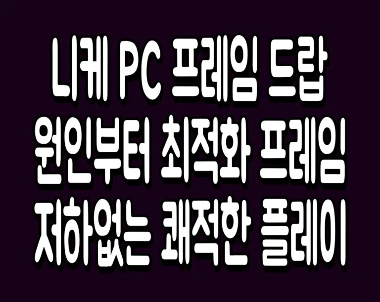니케 PC 프레임 드랍 원인부터 최적화 프레임 저하없는 쾌적한 플레이