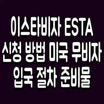 이스타비자 ESTA 신청 방법 미국 무비자 입국 절차 준비물