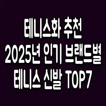 테니스화 추천 2025년 인기 브랜드별 테니스 신발 TOP7