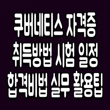 쿠버네티스 자격증 취득방법 시험 일정 합격비법 실무 활용팁