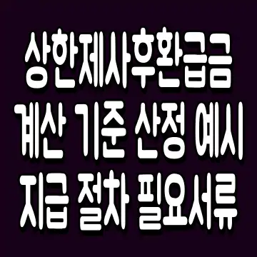 상한제사후환급금 계산 기준 산정 예시 지급 절차 필요서류