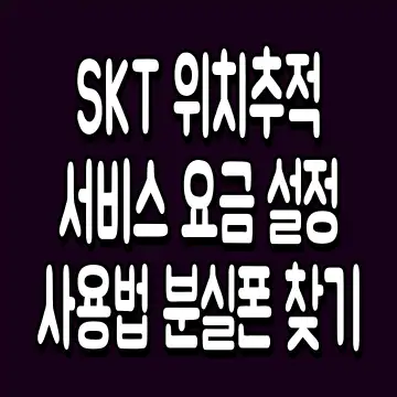 SKT 위치추적 서비스 요금 설정 사용법 분실폰 찾기
