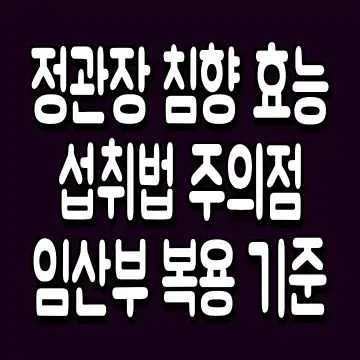 정관장 침향 효능 섭취법 주의점 임산부 복용 기준