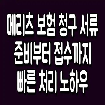 메리츠 보험 청구 서류 준비부터 접수까지 빠른 처리 노하우
