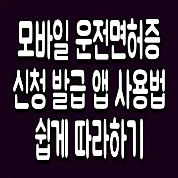 모바일 운전면허증 신청 발급 앱 사용법 쉽게 따라하기