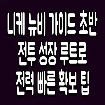 니케 뉴비 가이드 초반 전투 성장 루트로 전력 빠른 확보 팁