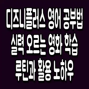 디즈니플러스 영어 공부법 실력 오르는 영화 학습 루틴과 활용 노하우