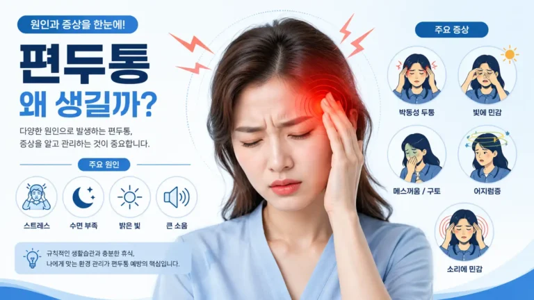 편두통 원인 증상 2026 빠른 체크와 악화 줄이는 법