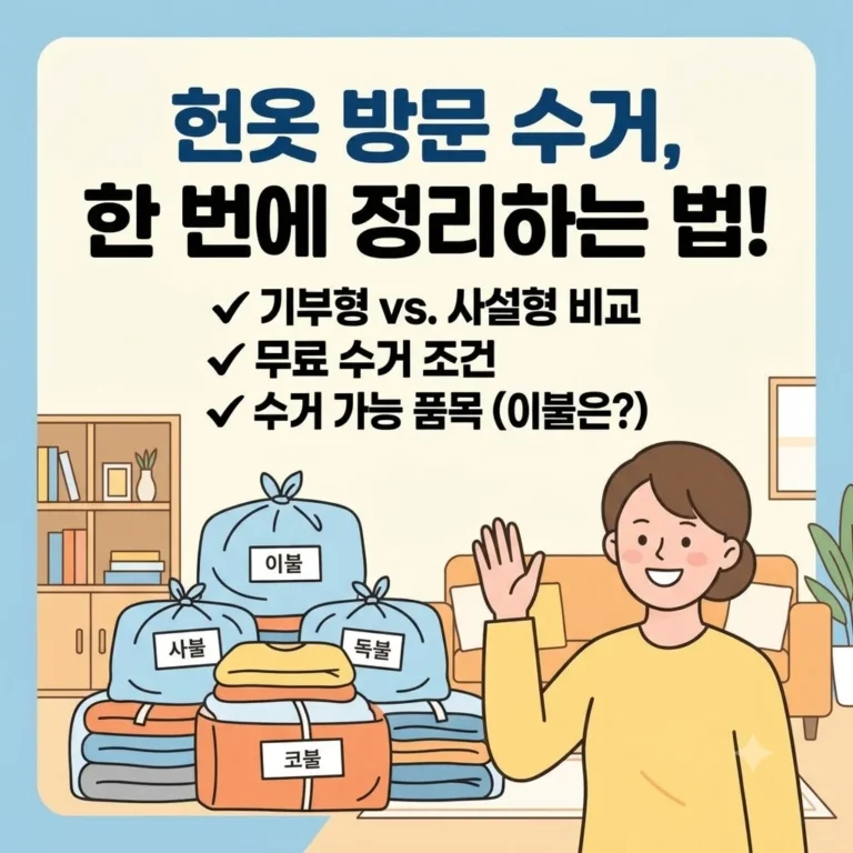 헌옷 방문 수거 업체 비교와 신청 방법 가격 받는 기준