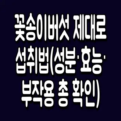 꽃송이버섯 제대로 섭취법(성분·효능·부작용 총 확인)