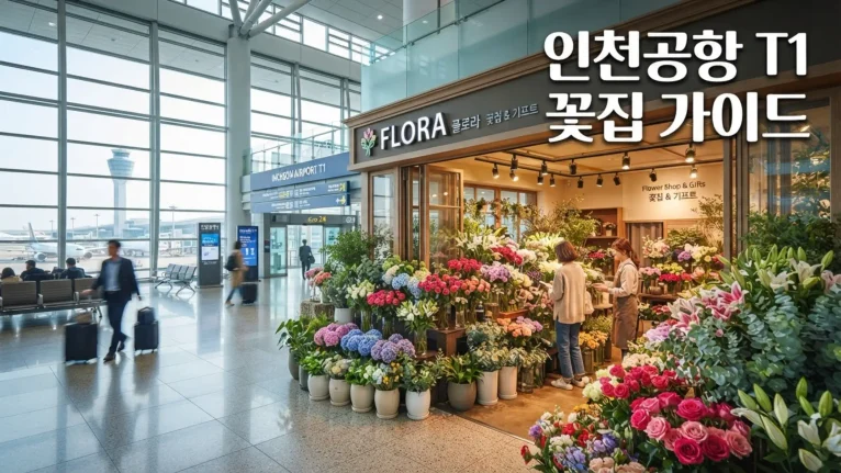 인천공항 1터미널 꽃집 위치 영업시간 주문 방법