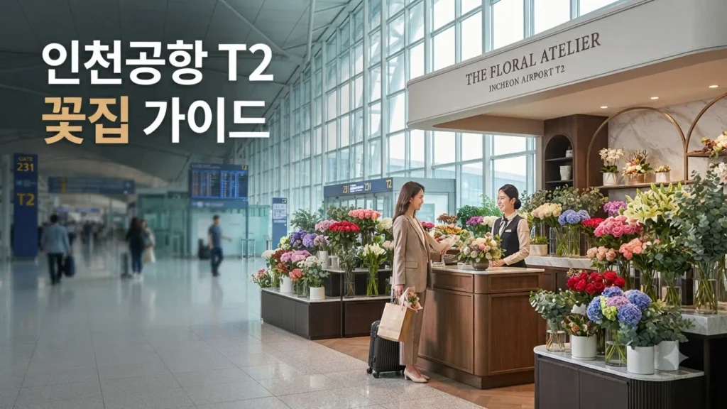 인천공항 2터미널 꽃집 위치 영업시간 주문 방법