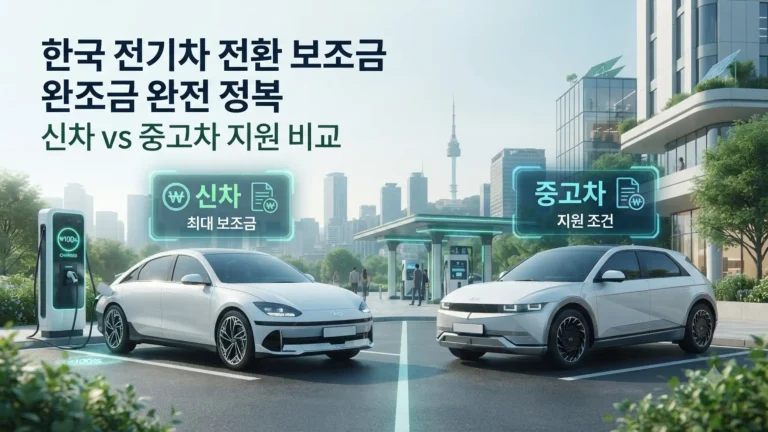 전기차 전환지원금 중고차 구매 대상 여부 신규등록 조건 대안