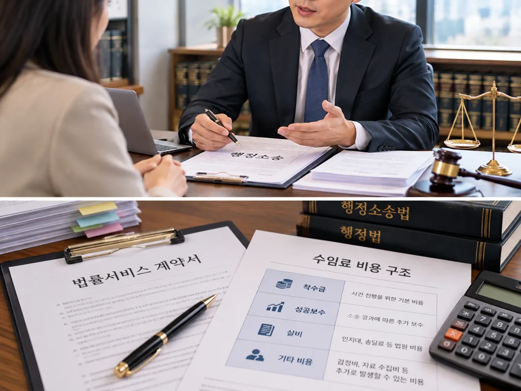 상담 법류서비스 계약서 수임료 비용 구조 이미지